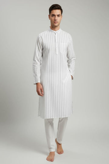Translation missing: en.Men's Linen Cotton Striped Kurta