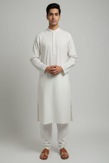 Translation missing: en.Men's Linen Cotton Striped Kurta