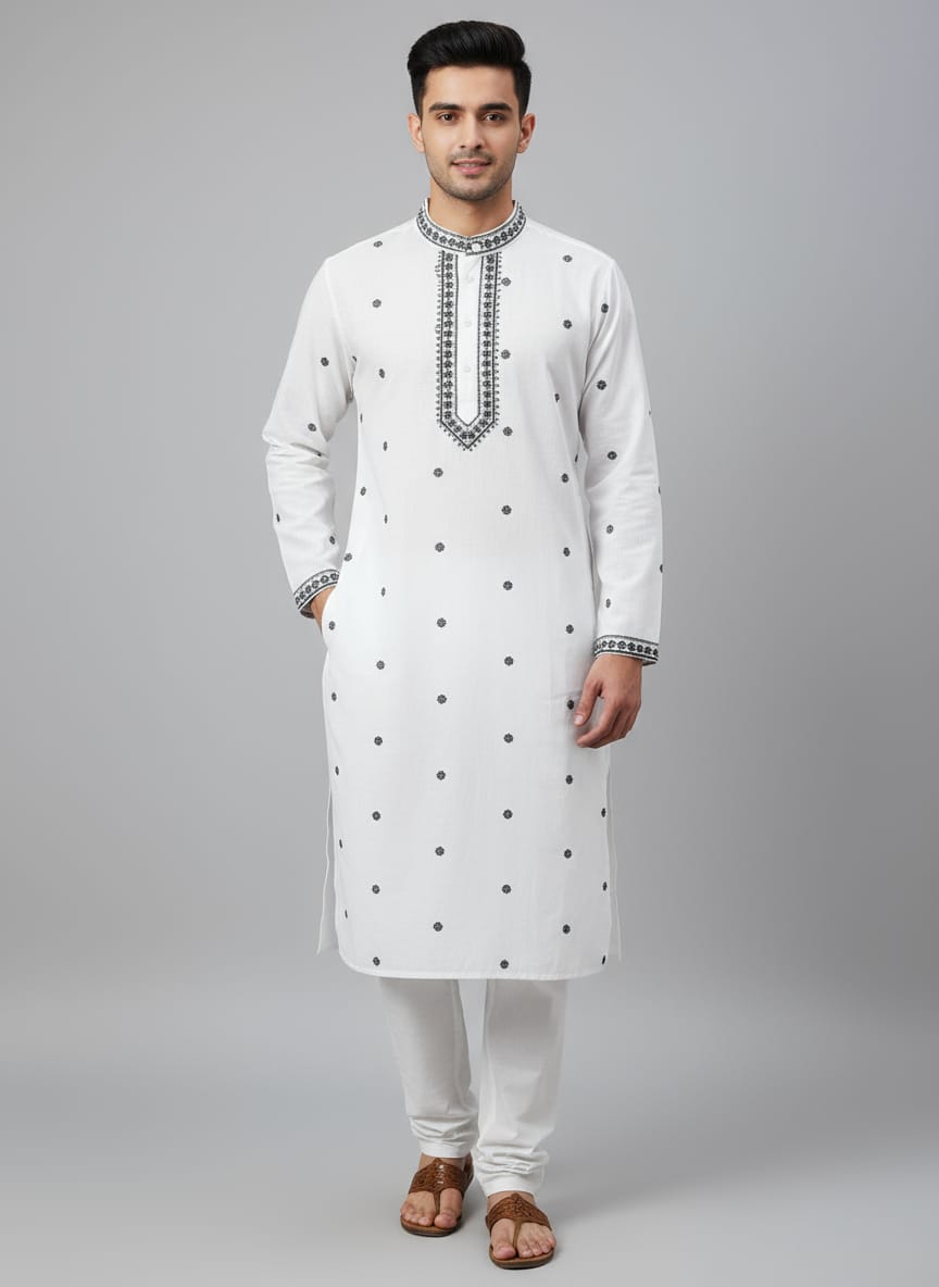 Embroidered Kurta with Salwar