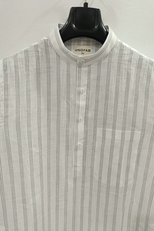 Translation missing: en.Men's Linen Cotton Striped Kurta